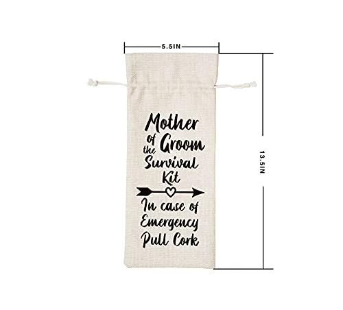 Mother Of Groom Survival Kit Wine Bag, Gift For Groom's Mother, Mother-in-law – 1 Pc(A003) 6 Mother Of Groom Survival Kit Wine Bag, Gift For Groom's Mother, Mother-in-law – 1 Pc(A003) - Image 4
