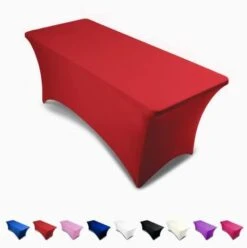 Black 6ft Tablecloth Rectangular Spandex Linen - Table Cloth Fitted Cover For 6 Foot Folding Table, Wedding Linens Banquet Cloths Rectangle Covers -KitchenAid Shop 31NDbhmO9PL. AC