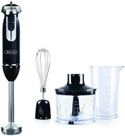 Bella 10-Speed Immersion Blender With Attachments, 350 Watt, Immersion Blender With Dishwasher Safe Whisk & Blending Attachments For Food Prep, Black 13 Bella 10-Speed Immersion Blender With Attachments, 350 Watt, Immersion Blender With Dishwasher Safe Whisk & Blending Attachments For Food Prep, Black -KitchenAid Shop 31NcB YndyL. AC