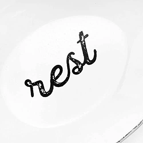 Farmhouse White Spoon Rest, Distressed Enamel Ceramic Spoon Holder In Rustic Style 7 Farmhouse White Spoon Rest, Distressed Enamel Ceramic Spoon Holder In Rustic Style - Image 5