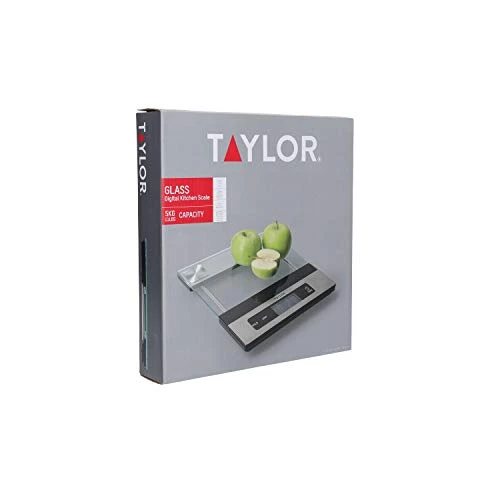 Taylor Digital Kitchen Food Scales With Glass Platform, Highly Accurate With Tare Function And Precision, Stainless Silver Weighs 5 Kg 5 Taylor Digital Kitchen Food Scales With Glass Platform, Highly Accurate With Tare Function And Precision, Stainless Silver Weighs 5 Kg - Image 3