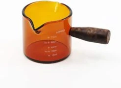 75ml Colored Espresso Shot Glass Double Spouts With Walnut Handle, Measuring Triple Pitcher Milk Cup With 2 Spouts, Coffee Measuring Cup Glass With Walnut Handle For Barista (Clear) -KitchenAid Shop 31NepFy9pCL. AC