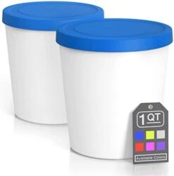 - Premium Ice Cream Containers (2 Pack - 1 Quart Each) Perfect Freezer Storage Tubs With Lids For Ice Cream, Sorbet And Gelato! - Mint -KitchenAid Shop 31NjXX5j1VL. AC