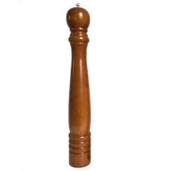 Giant Wood Pepper Mill Hotel Salt Pepper Mill Large 20" Super Big Oak Wooden Salt And Pepper Stainless Steel Core Manual Pepper Grinder-Brown