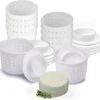 10 Pcs Cheese Molds + Pistons - Basic Cheese Mold 10 Oz (300 Ml) + Follower Piston - Cheese Making Kit With Piston - Cheese Mold For Cheese Making - Cheese Set For Press 1 10 Pcs Cheese Molds + Pistons - Basic Cheese Mold 10 Oz (300 Ml) + Follower Piston - Cheese Making Kit With Piston - Cheese Mold For Cheese Making - Cheese Set For Press -KitchenAid Shop 31Om7uL1OTL