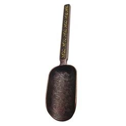 Chinese Tea Set Tea Scoop Metal Bath Salt Vintage Loose Leaf Tea Copper Measuring Shovel Coffee Scooper For Bath Salts Milk Coffee Candy Tea Bath Salt Scoop