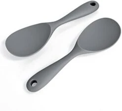 2 Pcs Plastic Rice Paddle,Non Stick Standing Rice Spoon Scooper Spatula,Heat Resistant Rice Cooker Spoon (White) -KitchenAid Shop 31PE44dqrXL. AC