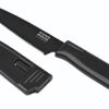 Uhn Rikon Straight Paring Knife With Safety Sheath, 4 Inch/10.16 Cm Blade, Black -KitchenAid Shop 31PUE2SDfQL