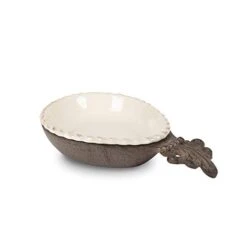 Stonwr Lrg Spoon Rst/metal Bse Other Decor, 8InL X 4.75InW X 1.5InH, Cream