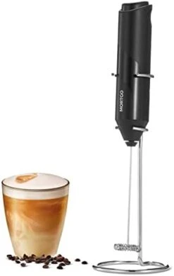 Ortgo Milk Frother Handheld, Electric Whisk Drink Mixer Frother For Coffee, Latte, Matcha, Hot Chocolate, Battery Operated Mini Foamer Coffee Mixer With Stand Included - Black -KitchenAid Shop 31Pg0INxfL. AC