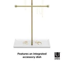 Umbra Trigem Jewelry Stand, Gold -KitchenAid Shop 31PgewVWCcL