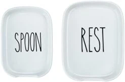 Heartland Home Porcelain Nesting Spoon Rest For Stove Top Or Kitchen Counter. 2pc Cooking Spoon Holder (Big/Little). Utensil Rest And Small Spoon Rest. Smart Kitchen Gadgets And Cute Kitchen Gifts -KitchenAid Shop 31Q6dEqhqL. AC