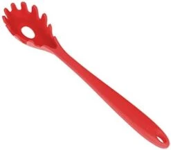 Silicone Pasta Fork (11.2"), High Heat Resistant To 480°F, Food Grade Pasta Spoon, BPA Free, Spaghetti Strainer & Server Spoon (Black, Noodle Spoon) -KitchenAid Shop 31QArIGa9LL. AC