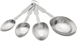Stainless Steel 4 Pc Measuring Cup Scoop Shaped Set Metric Equivalents -KitchenAid Shop 31QFXS7ENfS. AC