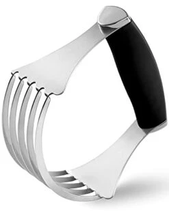 Fbera Pastry Cutter, Large Pastry Blender With Comfortable Handle & Heavy Duty Stainless Steel Blades, Black