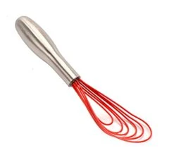 Illmo Whisk, Easy Grip Silicone Flat Whisk 10inch