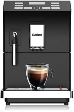 -205 Fully Automatic Espresso Machine, One Touch Coffee Machine With Manual Milk Frother For Cappuccino & Latte, Stainless Steel, Black -KitchenAid Shop 31QQHHxdDVL. AC