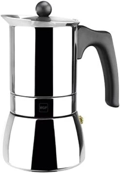 Genova - Stovetop Espresso Coffee Maker, 6 Cups Size, Made Of 18/10 Stainless Steel, Make Your Own Home Italian Coffee With This Moka Pot, Safe And Easy To Use, Cafetera, Café -KitchenAid Shop 31QUajDGtUS. AC 1