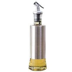 11oz Olive Oil Dispenser, Stainless Steel Protecting 320ml Drip-Free Vinegar And Soy Sauce Bottle Set For Kitchen (KA1009)