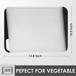 Plastic Cutting Board, Cutting Board For Kitchen Dishwasher Available, Chopping Board With Juice Groove, L, Empune