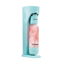 OmniFizz Sparkling Water And Soda Maker, Carbonates Any Drink Without Diluting It, CO2 Cylinder Not Included (Arctic Blue)