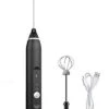 Milk Frother, Milk Frother Electric 3 Speeds Foam Rechargeable Electric Milk Frother Handheld With Stainless Steel Whisk For Bulletproof Coffee, Cappuccino, Chocolate, Milk Tea, Matcha