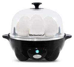 Elite Gourmet EGC-007B# Rapid Egg Cooker, 7 Easy-To-Peel, Hard, Medium, Black & ESM2207 Maxi-Matic Sandwich Panini Maker Grilled Cheese Machine Tuna Melt Omelets Non-Stick Surface, 2 Slice, Black -KitchenAid Shop 31RXgaN2oGL