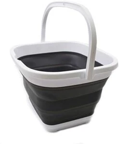11L (2.9 Gallon) Collapsible Rectangular Handy Basket / Bucket (1, Grey/Black) -KitchenAid Shop 31RlgBq1yXL. AC