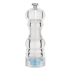 Tala Acrylic Capstan Salt Mill 7 Inch Filled, 18cm, Clear