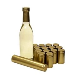 Nicebottles Shrink Capsules, 31x60mm, Gold, Pack Of 30 - Compatible With NiceBottles 12oz Woozy, 750ml Wine Bottles & 750ml Bar Mix Bottles