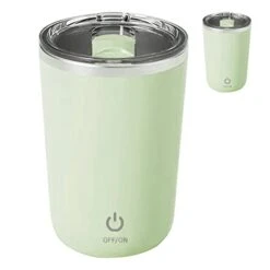 Automatic Magnetic Stirring Cup, Washable Portable Stirring Coffee Cup 400mL Capacity Easy To Clean For Honey (Green)