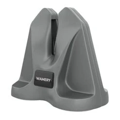 Knife Sharpener For Serrated And Steel Knives - Keep Your Cooking Blades Ready To Use - Pull Through Adjustable Angle Kitchen Knife Sharpening System With Ergonomic Handle And Anti-Slip Pads