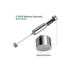 Handheld Frother And High Powered Milk Foamer For Coffee Latte Cappuccino Hot Chocolate Durable Drink Mixer Travel Coffee Frother Silver -KitchenAid Shop 31SDilaZswL