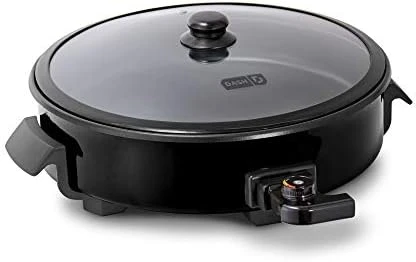 Dash Family Size Electric Skillet With 14 Inch Nonstick Surface + Recipe Book For Pizza, Burgers, Cookies, Fajitas, Breakfast & More, 20 Cup Capacity, 1400-Watt - Red 8 Dash Family Size Electric Skillet With 14 Inch Nonstick Surface + Recipe Book For Pizza, Burgers, Cookies, Fajitas, Breakfast & More, 20 Cup Capacity, 1400-Watt - Red - Image 6