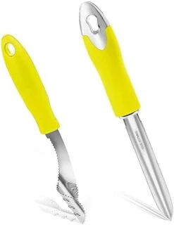 Jalapeno Pepper Corer & Zucchini/Cucumber Corer, Set Of 2, Newness Stainless Steel Core Deseeder Kitchen Tool With Serrated Slice And Rubber Handle, Easy For Seed Remover Or Slice Off Vegetables Tops 17 Jalapeno Pepper Corer & Zucchini/Cucumber Corer, Set Of 2, Newness Stainless Steel Core Deseeder Kitchen Tool With Serrated Slice And Rubber Handle, Easy For Seed Remover Or Slice Off Vegetables Tops -KitchenAid Shop 31SoBEINrL. AC