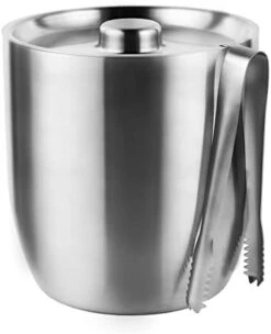 3L Large Vacuum Insulated Ice Bucket With Lid & Tong Stainless Steel Champagne Buckets For Cocktail Bar, Parties & Outdoor -KitchenAid Shop 31T jgf3IhL. AC