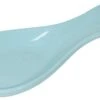 Curved Stoneware Spoon Rest Eggshell Blue, 3.5x7.75 In