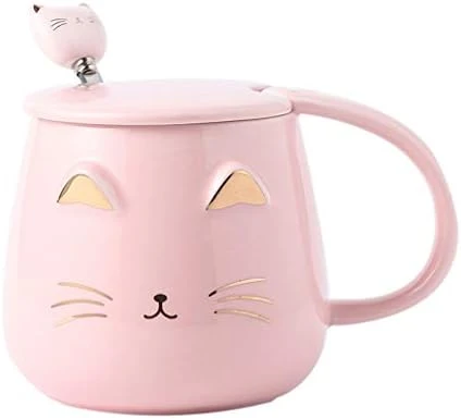 Pink Cat Mug, Cute Kitty Ceramic Coffee Mug With Stainless Steel Spoon, Novelty Coffee Mug Cup For Cat Lovers Women Girls 8 Pink Cat Mug, Cute Kitty Ceramic Coffee Mug With Stainless Steel Spoon, Novelty Coffee Mug Cup For Cat Lovers Women Girls - Image 6