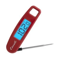 Compact Portable Meat Candy Folding Digital Thermometer, Backlit Display Easy To Storage With Magnet, Red -KitchenAid Shop 31TGex HGL