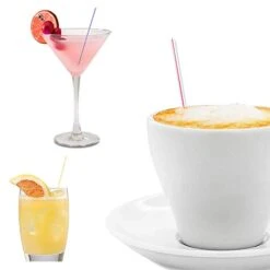 500 Set Coffee Stirrers Straws 5" Plastic Drink Stir Sticks Cocktail Bar Sip Mix