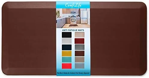 Anti Fatigue Floor Mat – 3/4 Inch Thick Perfect Kitchen Mat, Standing Desk Mat – Comfort At Home, Office, Garage – Durable – Stain Resistant – Non-Slip Bottom (20" X 32", Black) 12 Anti Fatigue Floor Mat – 3/4 Inch Thick Perfect Kitchen Mat, Standing Desk Mat – Comfort At Home, Office, Garage – Durable – Stain Resistant – Non-Slip Bottom (20" X 32", Black) - Image 10