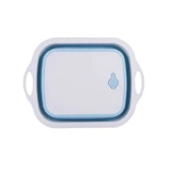 Salad Spinners, Folding Cutting Board Foldable Wash Basin Collapsible Sink Drain Basket Fruits Vegetables Washing Basket Kitchen Organizer (Color : Green)