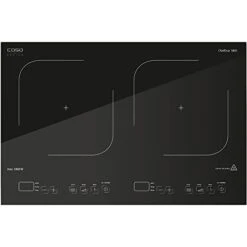 , Chef Duo, Double Induction Cooker, Portable 1800- Watt Glass Ceramic Dual Burner With 12 Power Levels & 12 Temperature Levels, And Sensor Touch Control Panel, Black