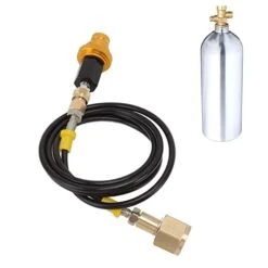 CO2 Adapter Hose Kit, Soda Machine Adapter Hose Kit 1.5m Black Soda Adapter Hose With Gold Quick Adapter CO2 Tank Refill Adapter W21.8 14 -KitchenAid Shop 31U7wzvzaOL