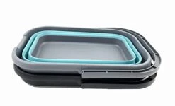 12L (3.1 Gallon) Collapsible Rectangular Handy Basket / Bucket (Alloy Grey + Crystal Blue (Set Of 2)) -KitchenAid Shop 31UEJCx0t6L