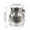 20L/5.3Gallon Stainless Steel Milk Can Wine Pail Bucket Water Jug Liquid Storage Pail W/Lid Commercial Fermentation Barrel Heavy Duty Liquid Storage Kitchen Rice Cereal Grain Coffee Bean Container