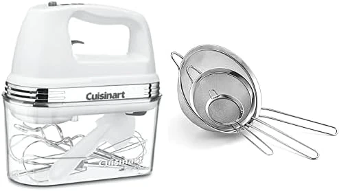 Cuisinart HM-90S Power Advantage Plus 9-Speed Handheld Mixer With Storage Case, White & CTG-00-SMB Stainless Steel Mixing Bowls With Lids, Set Of 3 12 Cuisinart HM-90S Power Advantage Plus 9-Speed Handheld Mixer With Storage Case, White & CTG-00-SMB Stainless Steel Mixing Bowls With Lids, Set Of 3 - Image 10