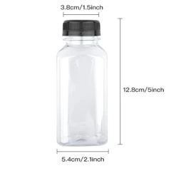 12 Pack Plastic Juice Bottles, 8oz Plastic Bottles With Caps Reusable Beverage Containers With Black Tamper Caps Clear Plastic Smoothie Bottles Bulk For Homemade Juices, Milk, Juicing, Beverages -KitchenAid Shop 31UWld4LiaS