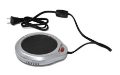 Mug Warmer, Desktop Heated Coffee & Tea - Candle & Wax Warmer (Silver Finish)