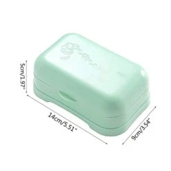 Soap Holder， Sealed Soap Box With Lid Soap Box Soap Tray Drain Home Travel Storage Soap Box (Color : Green) -KitchenAid Shop 31V0fZr0uSL
